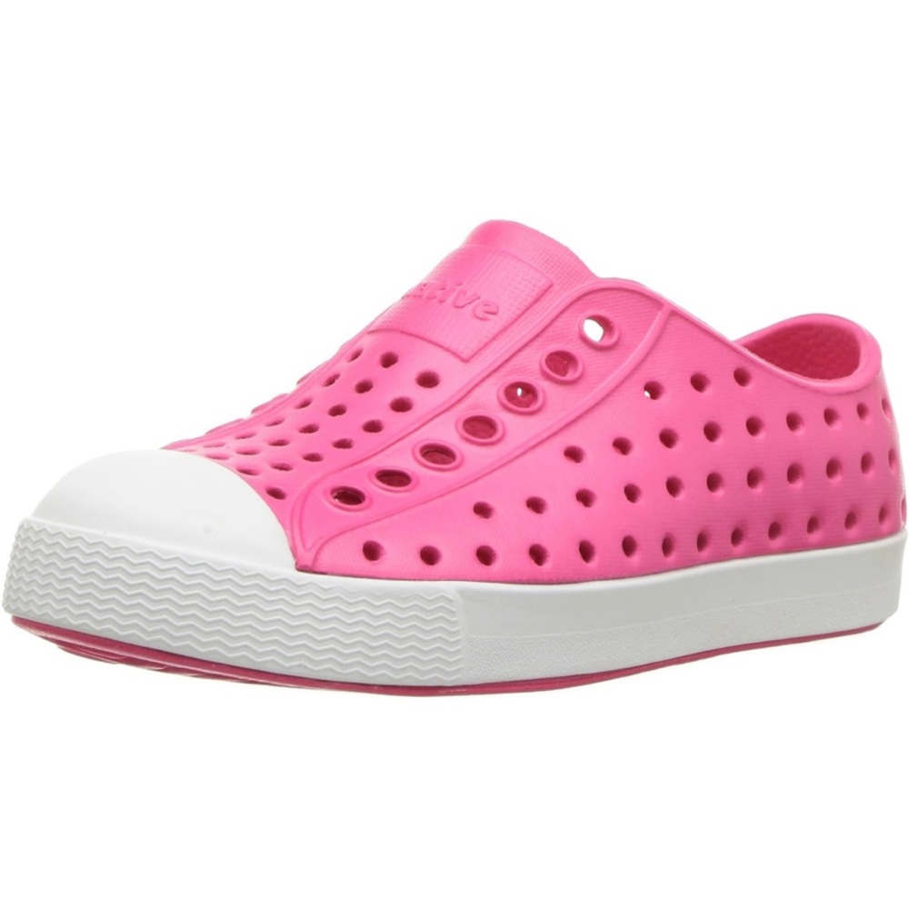 Native Kids Jefferson Slip-On Size 9 in Hollywood Pink/Shell White